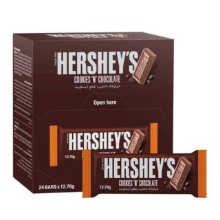هيرشيز شوكولاتة بالحليب بقطع البسكويت 12.76 جرام × 24 قطعه 2