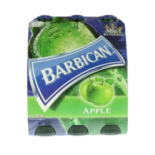 باربيكان شراب شعير بنكهة التفاح، خالي من الكحول 330 مل × 6 عبوات زجاجية