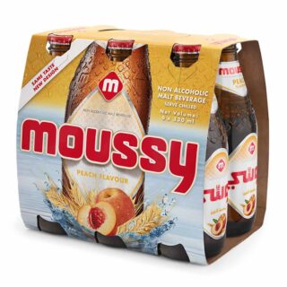 موسي شراب شعير خالي من الكحول بنكهة الخوخ 330مل × 6 عبوات زجاجية