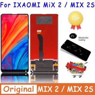 شاشة 5.99 بوصة أصلية لهاتف شاومي Mi Mix 2 2s Mix2 Mix2s تعمل باللمس مع محول رقمي لشاومي MiMix2 2s مع إطار