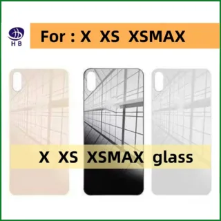 غطاء خلفي زجاجي لهاتف آيفون x ، xs ، xs ، max ، بديل سريع ، عالي الجودة ، مع فتحة كبيرة ، شريط 3m