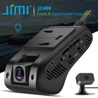 Jimi-JC400 4G كاميرا اندفاعة مزدوجة مع تيار مباشر ، واي فاي ، كاميرات مركبة نقطة اتصال ، تتبع نظام تحديد المواقع ، أجهزة إنذار متعددة ، داشكام سيارة ، التطبيق المجاني