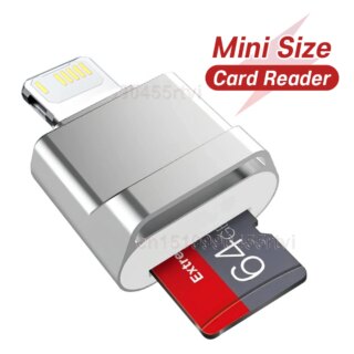 قارئ بطاقات مايكرو SD TF صغير محول آيفون 14 13 12 11 برو ماكس الخارجية OTG قارئ بطاقة الذاكرة آيفون XS XR 8 7 6