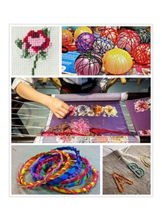 سيسيليوفو مجموعة شلات خيط للتطريز بنمط الغرزة المتقاطعة من 100 قطعة متعدد الألوان