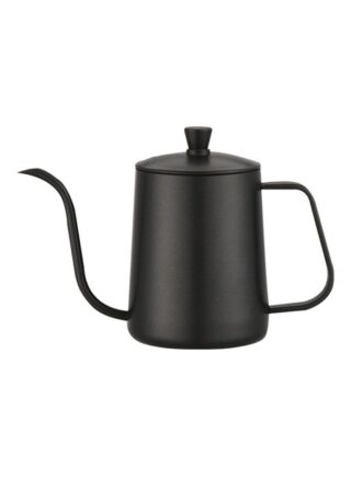 ماركة غير محددة إبريق شاي بتصميم معقوف مناسب للتقطير اليدوي أسود 600ملليلتر