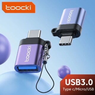 Toocki USB 3.0 إلى نوع C وتغ محول مايكرو USB ذكر إلى نوع C أنثى محول USB-C وتغ موصل ل ماك بوك سامسونج شاومي